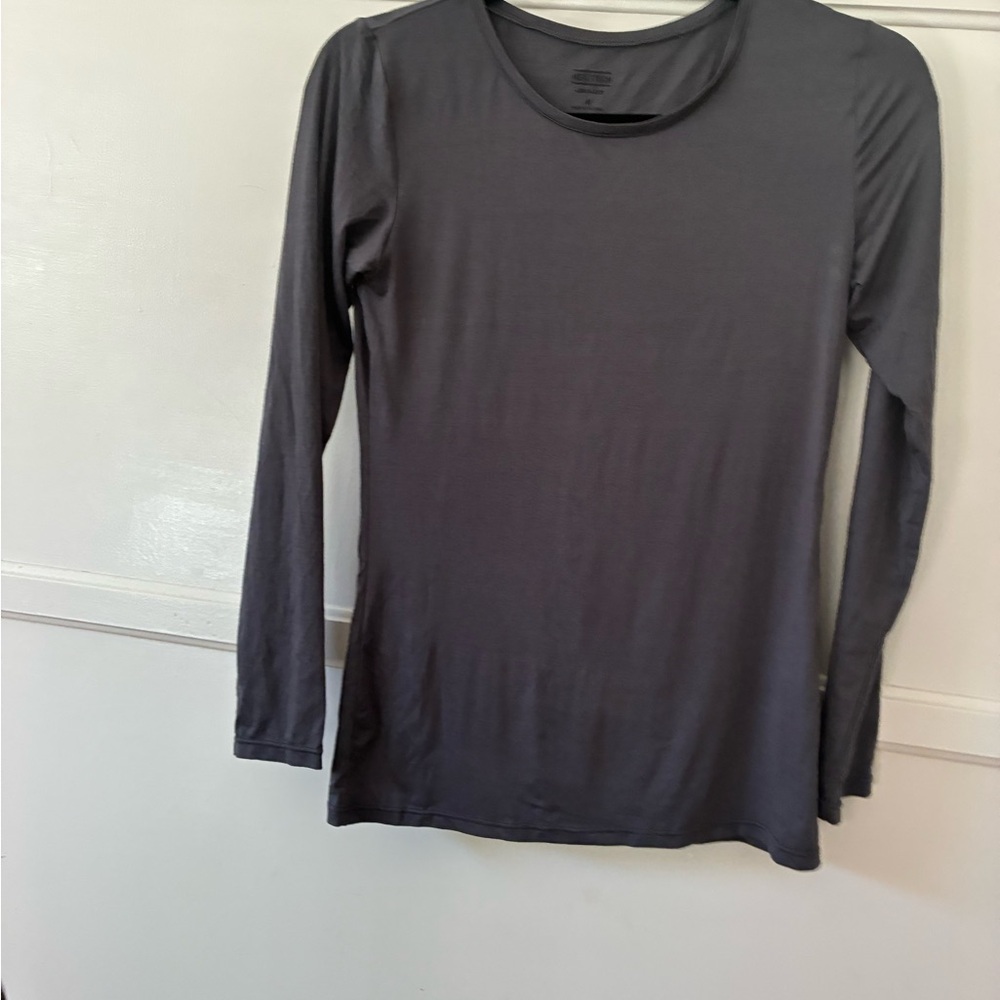 Uniqlo Heattech Women's Long-Sleeve Crew Neck Top - Gray